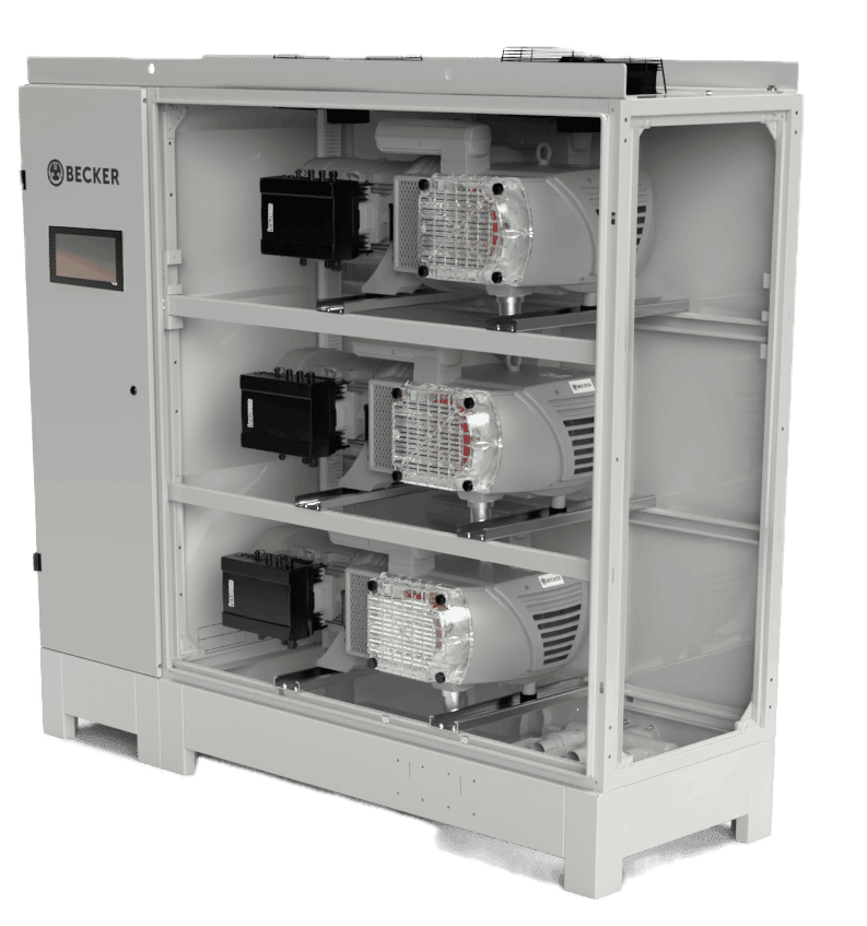 Configuración VACS VXLF BECKER con bombas de vacío de paletas secas