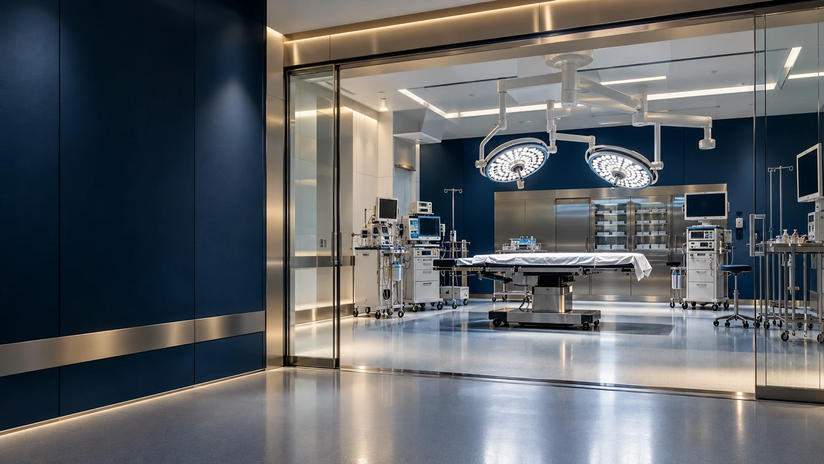 Escena ilustrativa de un quirófano hospitalario moderno